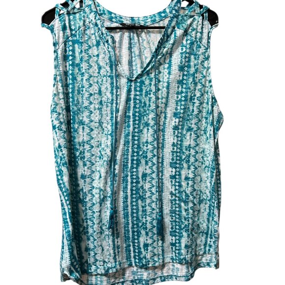 George Women’s Blue Green Tank Top Blouse - Size XXL - Picture 1 of 3